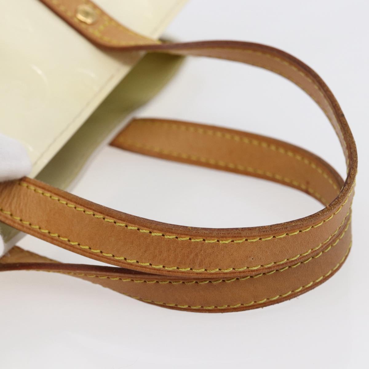 LOUIS VUITTON Monogram Vernis Reade PM Hand Bag Perle M91336 LV Auth hk3142