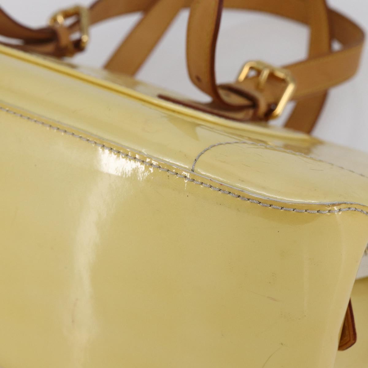 LOUIS VUITTON Monogram Vernis Rosewood Avenue Hand Bag Perle M93508 Auth hk3143