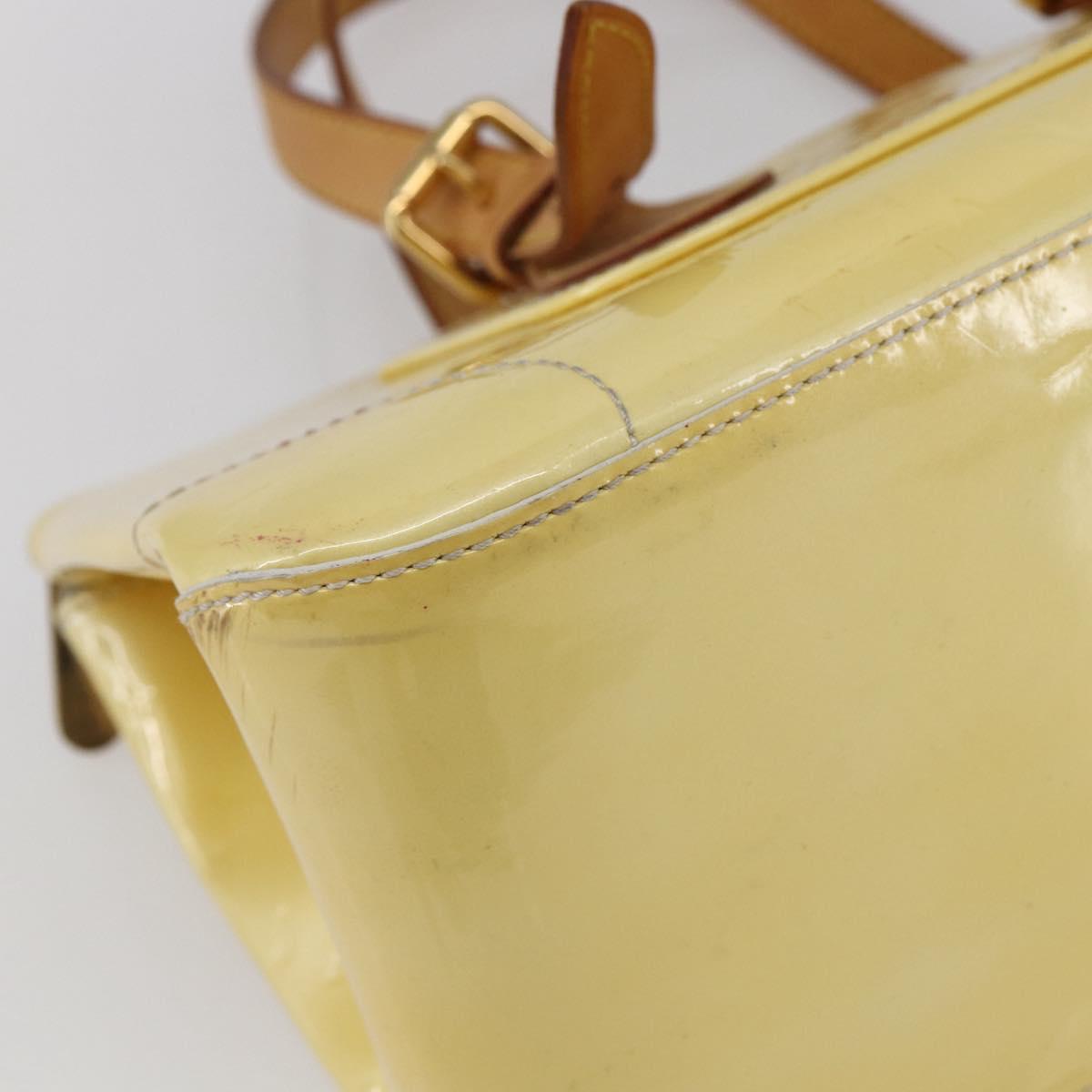 LOUIS VUITTON Monogram Vernis Rosewood Avenue Hand Bag Perle M93508 Auth hk3143