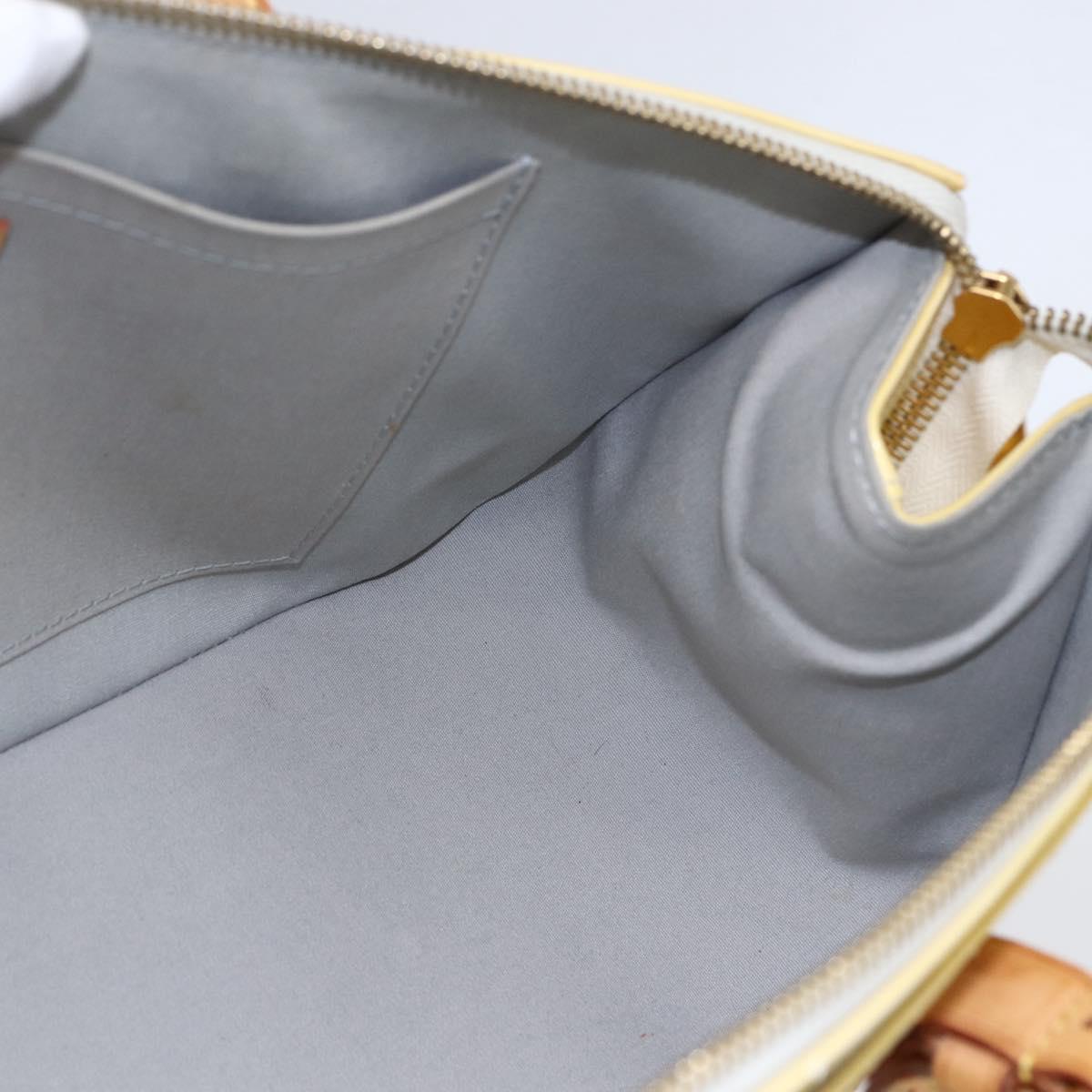 LOUIS VUITTON Monogram Vernis Rosewood Avenue Hand Bag Perle M93508 Auth hk3143