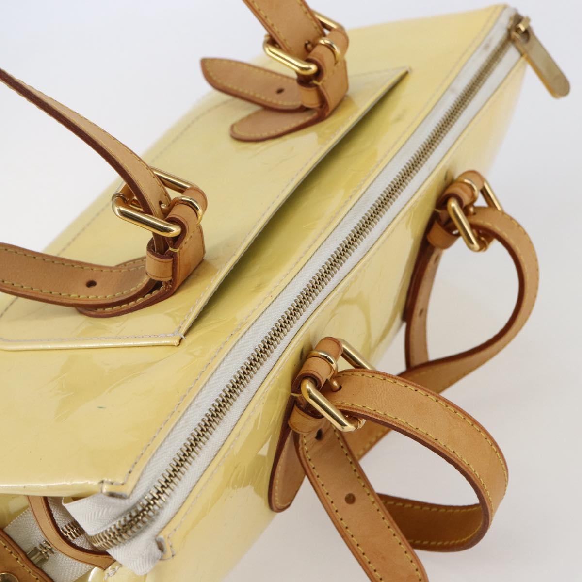 LOUIS VUITTON Monogram Vernis Rosewood Avenue Hand Bag Perle M93508 Auth hk3143