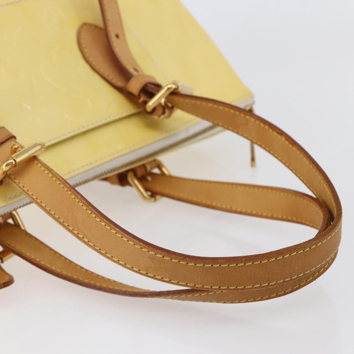 LOUIS VUITTON Monogram Vernis Rosewood Avenue Hand Bag Perle M93508 Auth hk3143