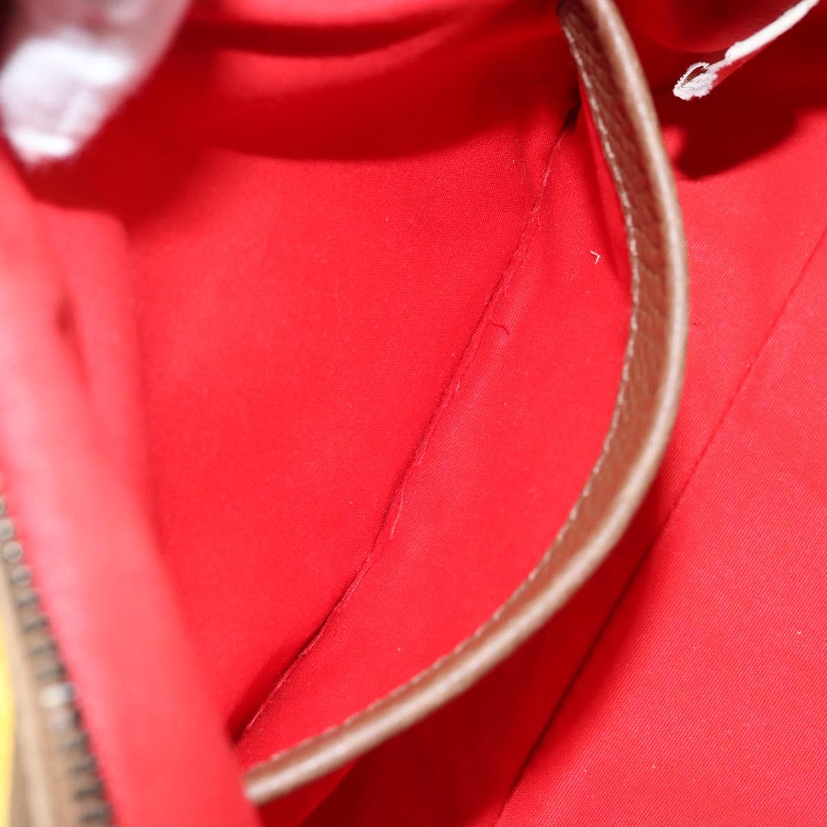 BOTTEGA VENETA INTRECCIATO Hand Bag Canvas Yellow Gold Auth hk3145