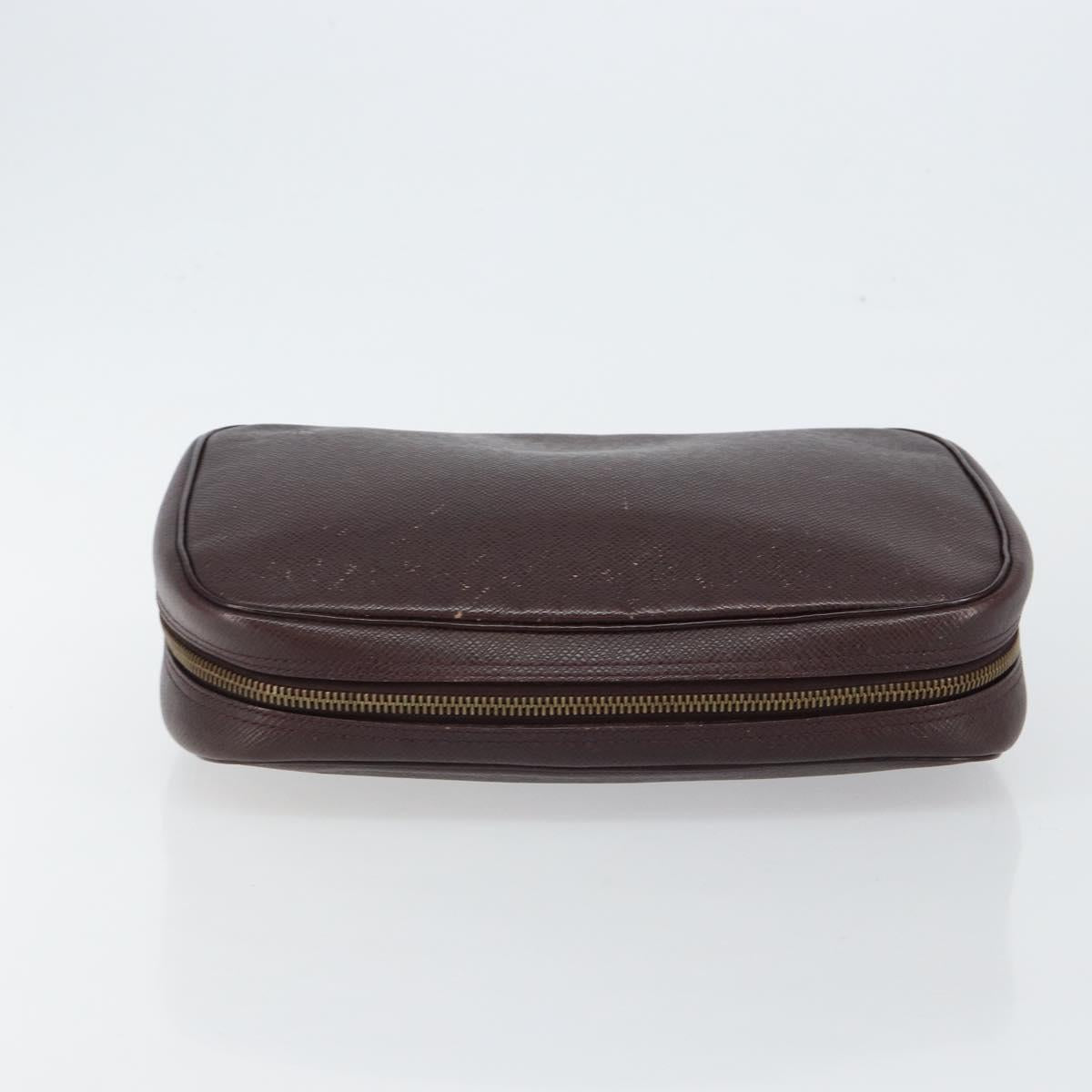 LOUIS VUITTON Taiga Trousse Toilette GM Clutch Bag Acajou M30216 LV Auth hk3146