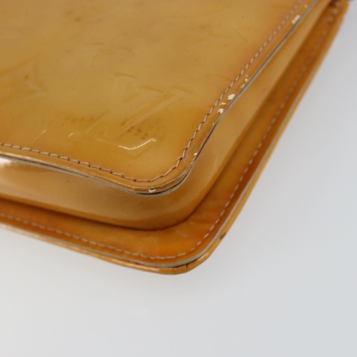 LOUIS VUITTON Monogram Vernis Lexington Pouch Beige M91010 LV Auth hk3147