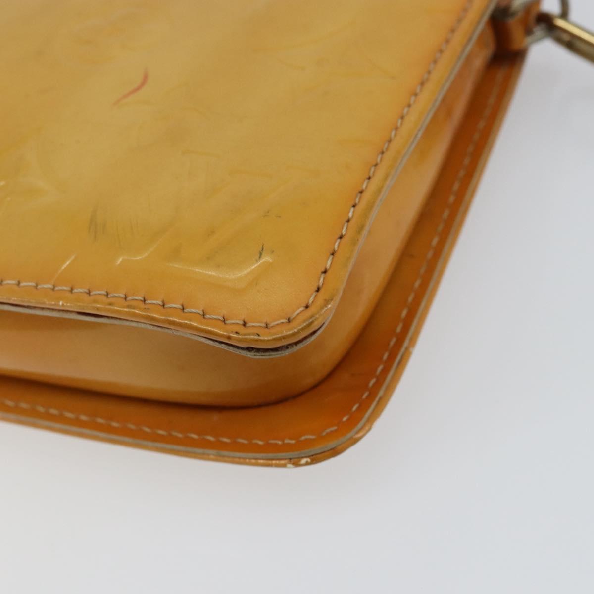 LOUIS VUITTON Monogram Vernis Lexington Pouch Beige M91010 LV Auth hk3147