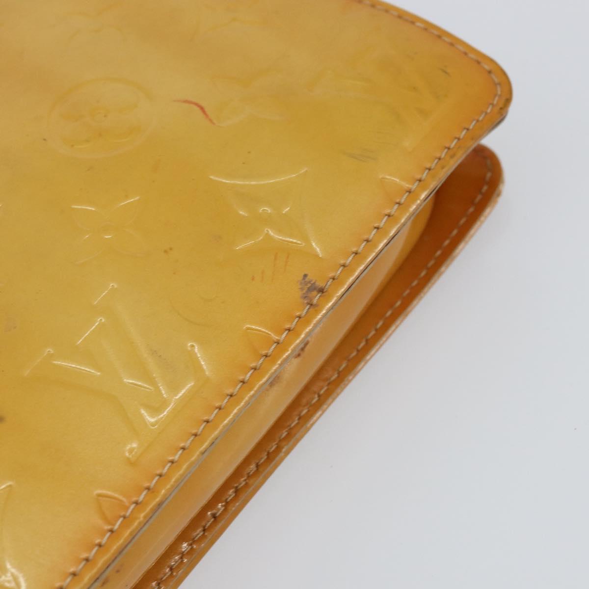 LOUIS VUITTON Monogram Vernis Lexington Pouch Beige M91010 LV Auth hk3147