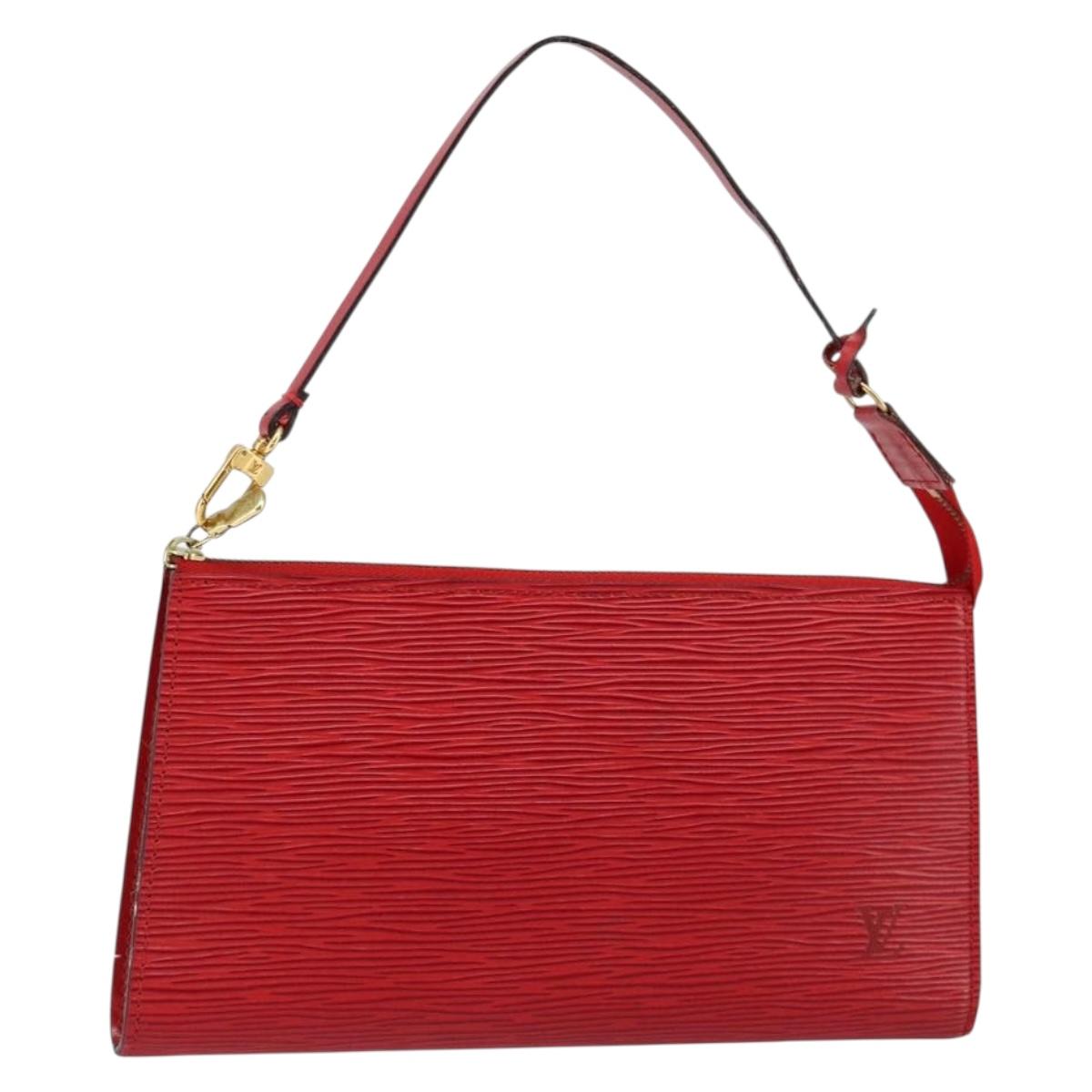 LOUIS VUITTON Epi Pochette Accessoires Pouch Red M52947 LV Auth hk3148
