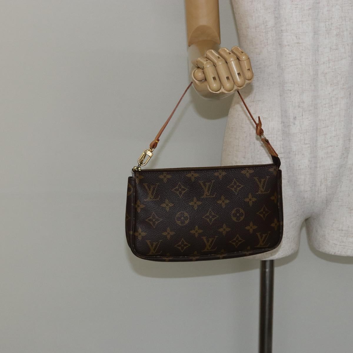 LOUIS VUITTON Monogram Pochette Accessoires Pouch M51980 LV Auth hk3149
