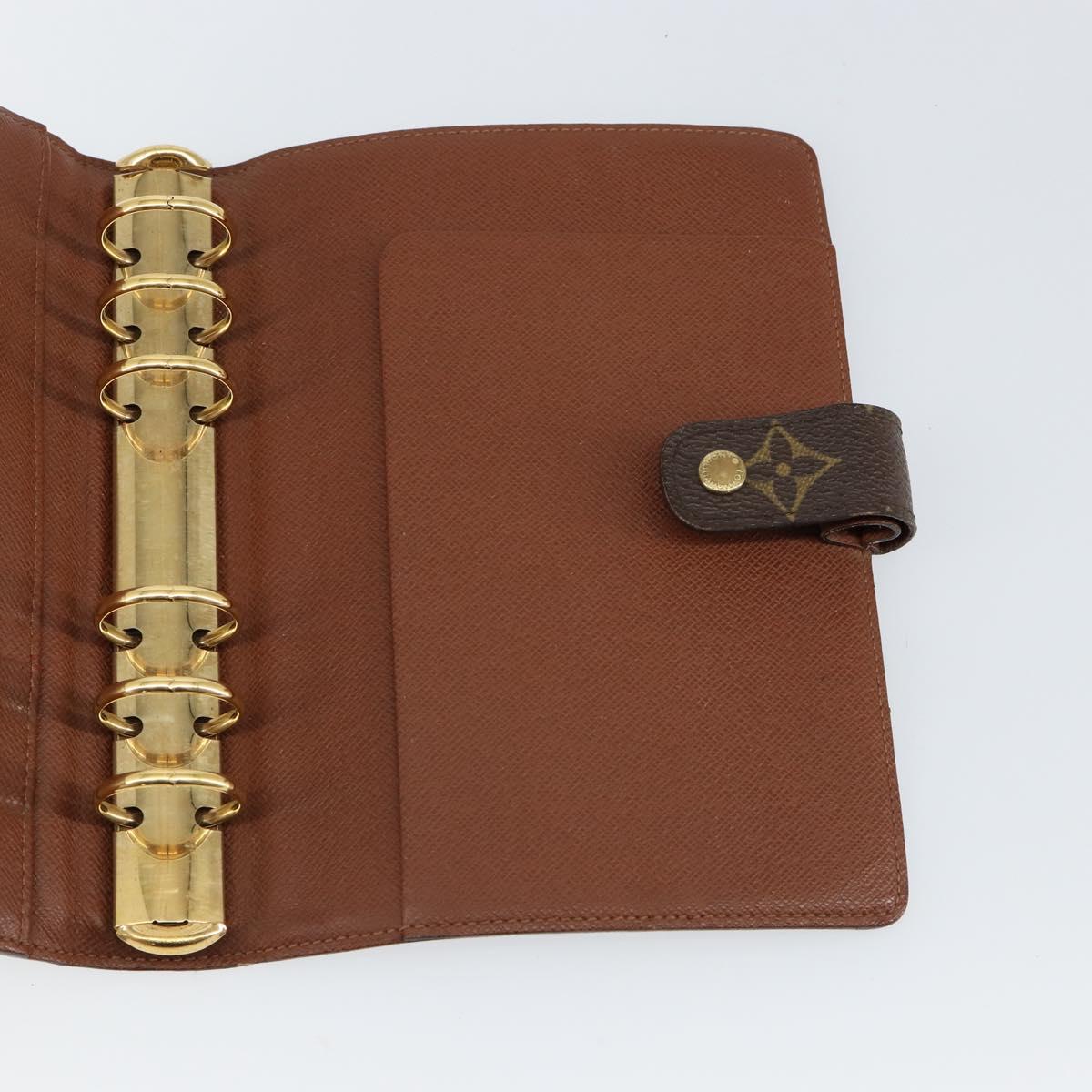 LOUIS VUITTON Monogram Agenda MM Day Planner Cover R20105 LV Auth hk3151