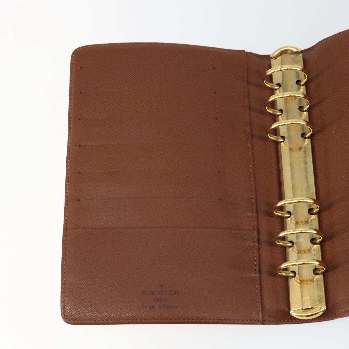 LOUIS VUITTON Monogram Agenda MM Day Planner Cover R20105 LV Auth hk3151