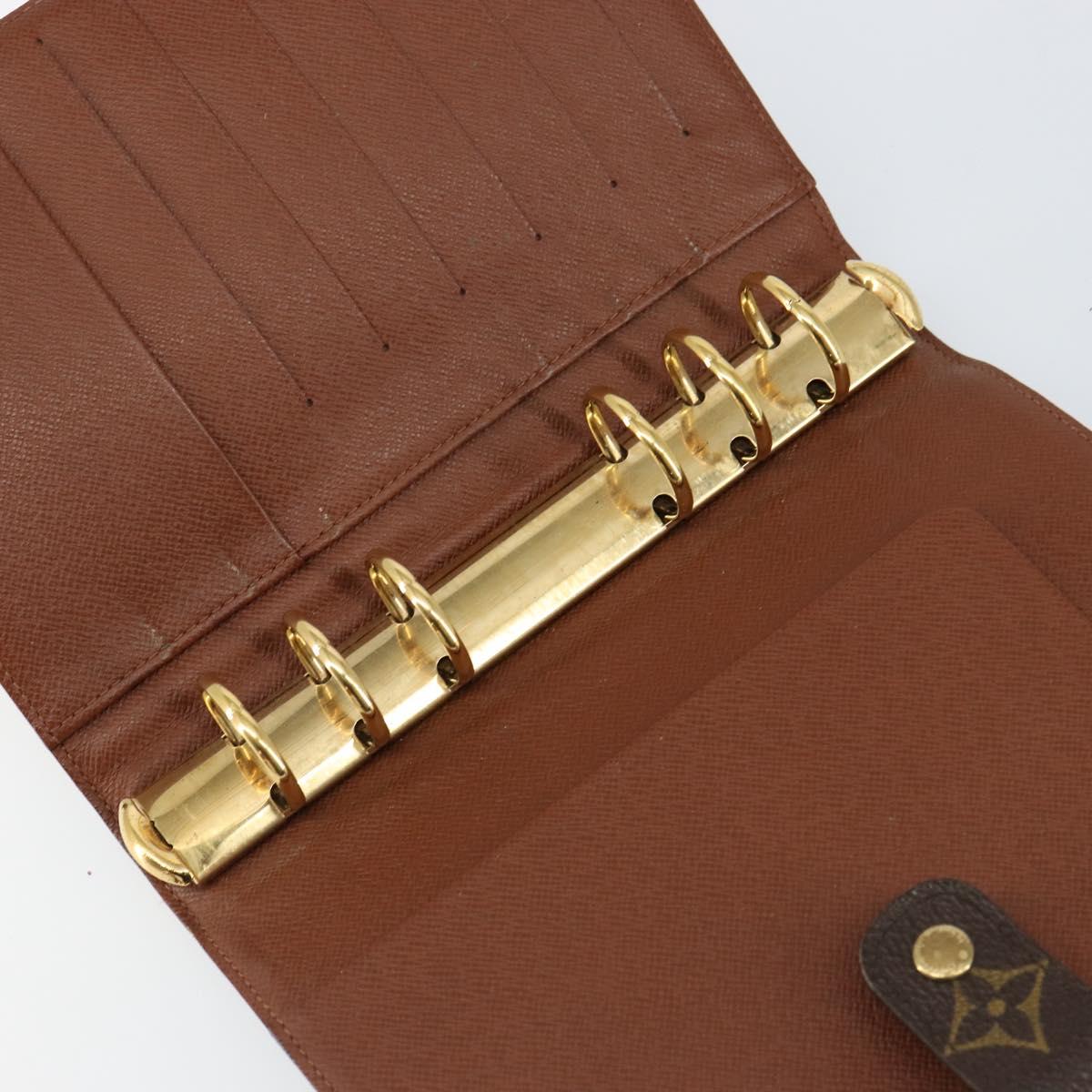 LOUIS VUITTON Monogram Agenda MM Day Planner Cover R20105 LV Auth hk3151