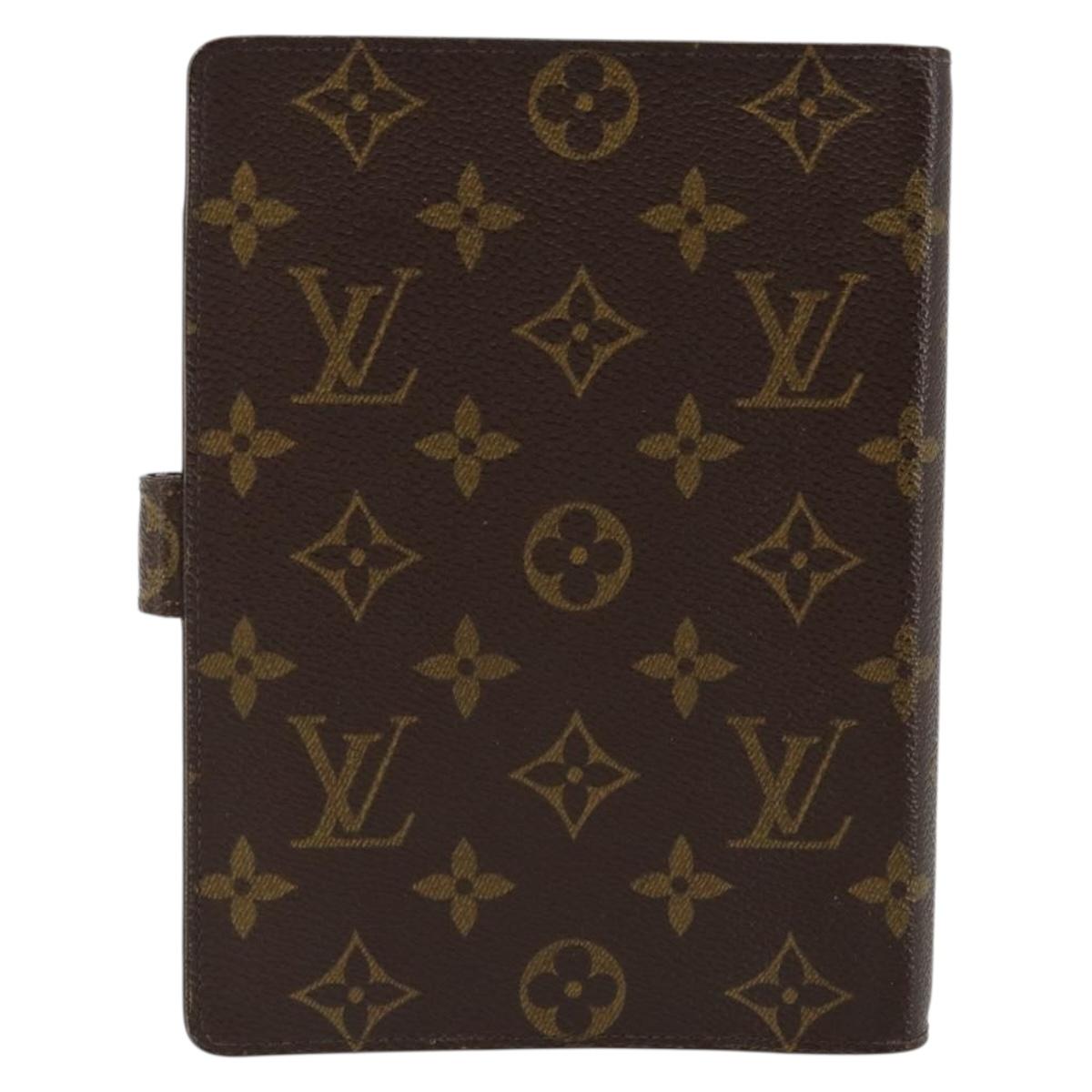 LOUIS VUITTON Monogram Agenda MM Day Planner Cover R20105 LV Auth hk3151