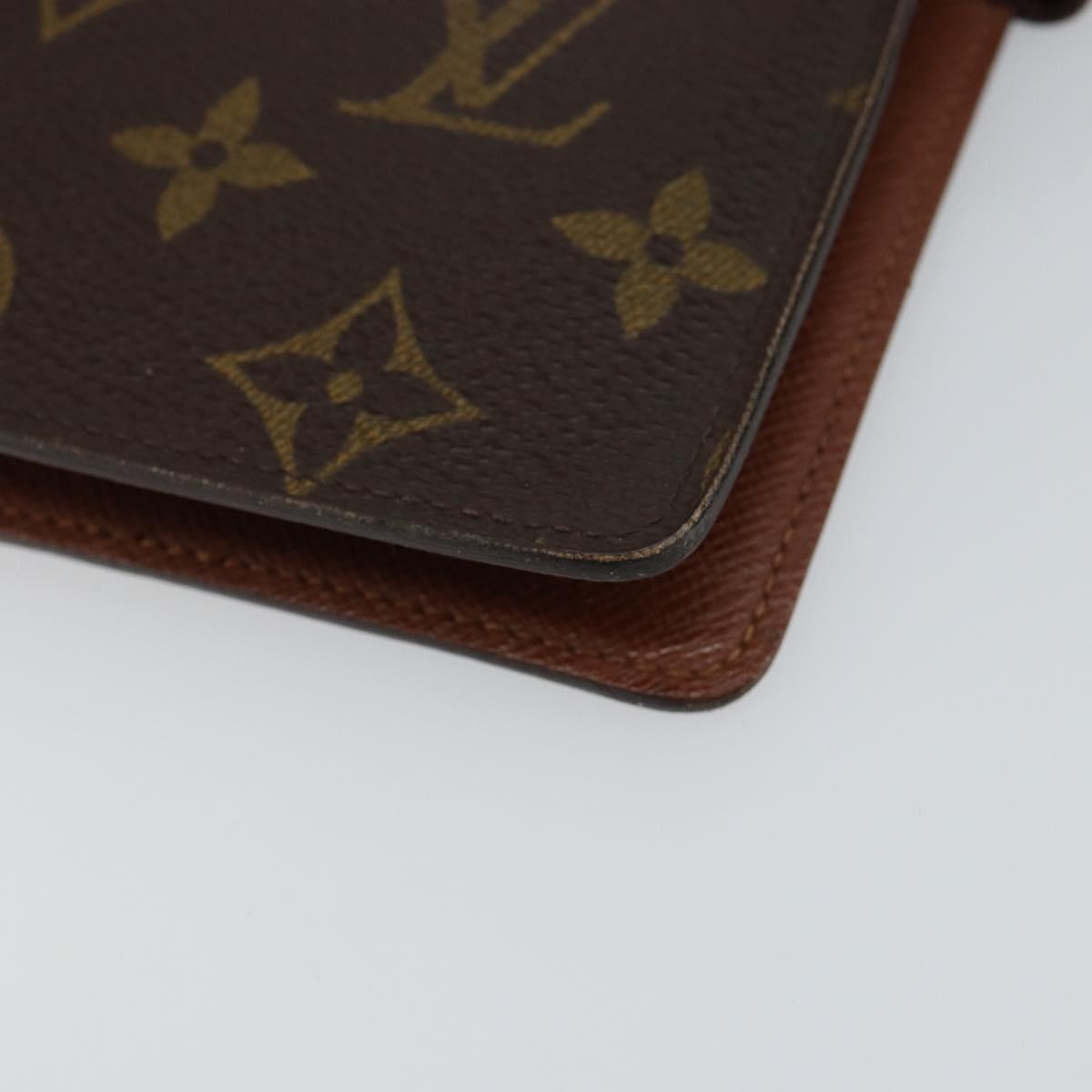 LOUIS VUITTON Monogram Agenda MM Day Planner Cover R20105 LV Auth hk3151