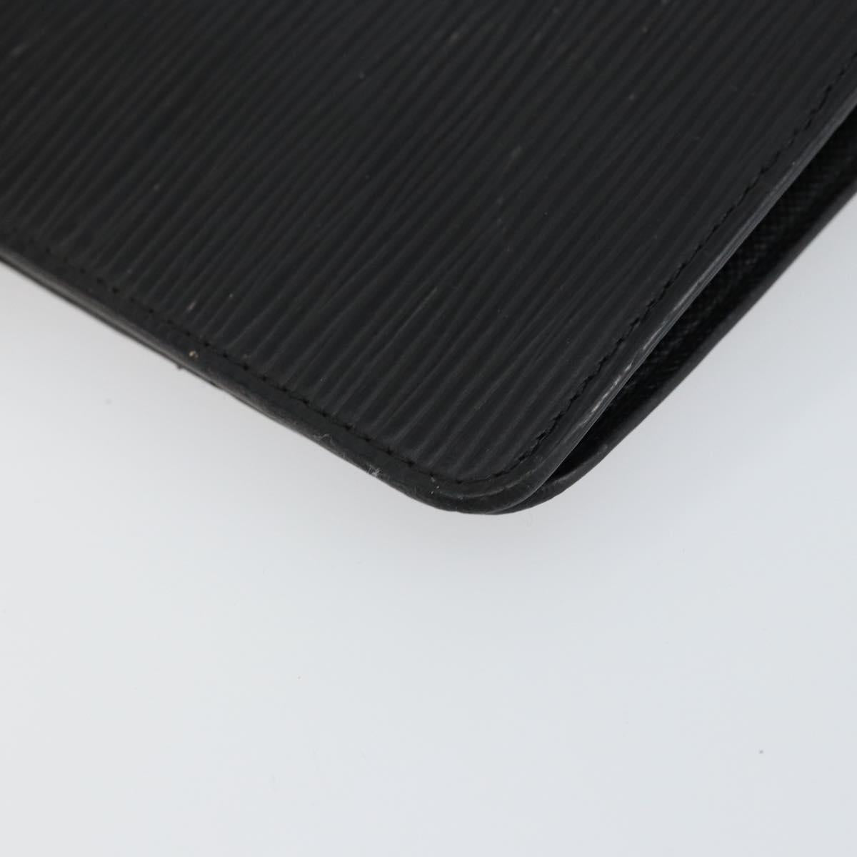 LOUIS VUITTON Epi Agenda MM Day Planner Cover Black R20042 LV Auth hk3152