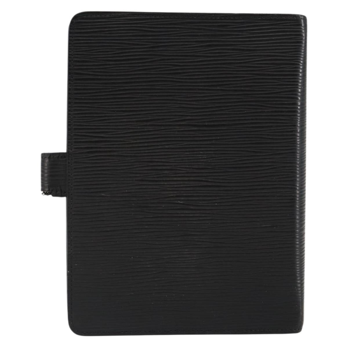 LOUIS VUITTON Epi Agenda MM Day Planner Cover Black R20042 LV Auth hk3152