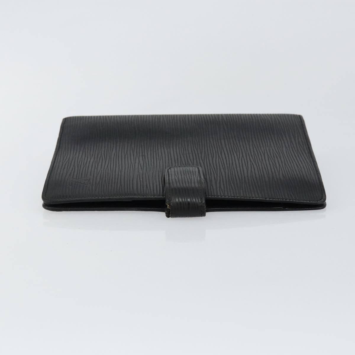 LOUIS VUITTON Epi Agenda MM Day Planner Cover Black R20042 LV Auth hk3152