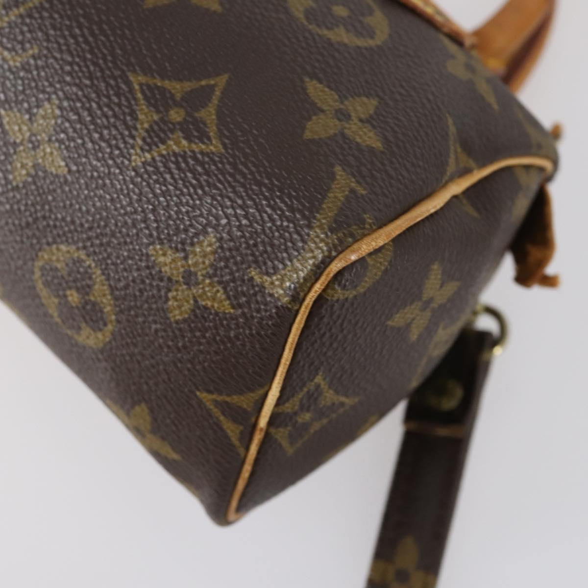 LOUIS VUITTON Monogram Mini Speedy Hand Bag M41534 LV Auth hk3156