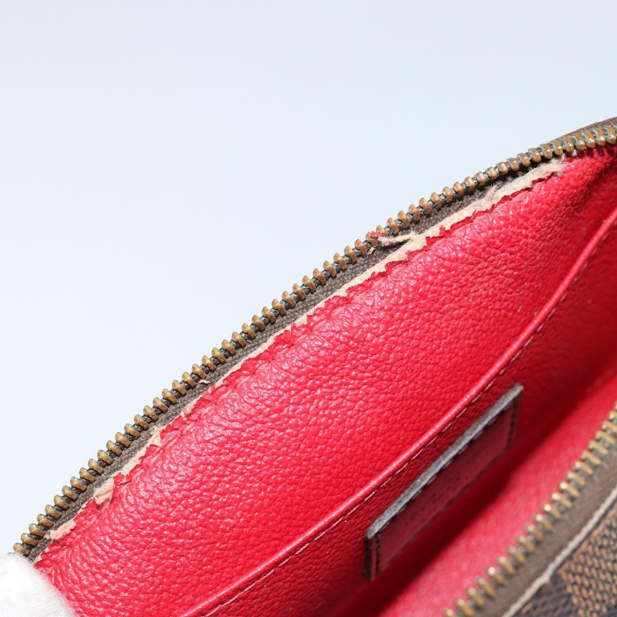 LOUIS VUITTON Damier Ebene Pochette Cosmetic PM Pouch N47516 LV Auth hk3158