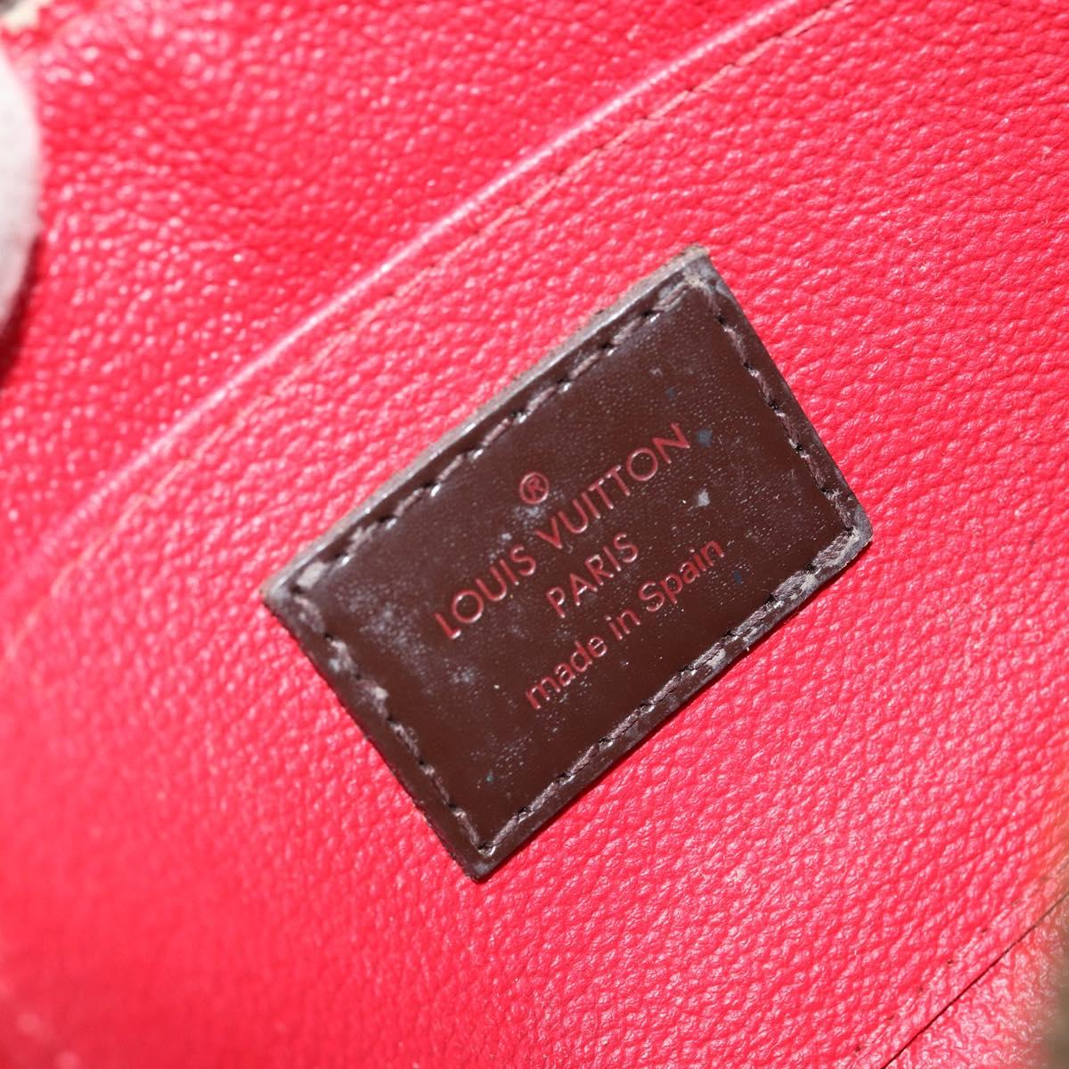 LOUIS VUITTON Damier Ebene Pochette Cosmetic PM Pouch N47516 LV Auth hk3158