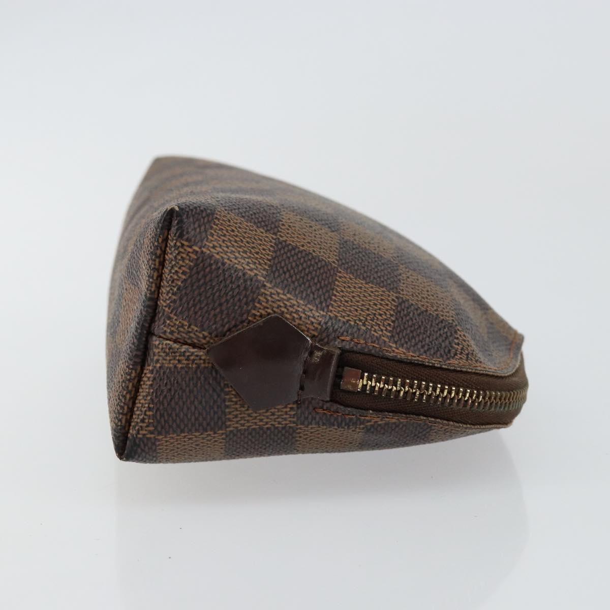 LOUIS VUITTON Damier Ebene Pochette Cosmetic PM Pouch N47516 LV Auth hk3158