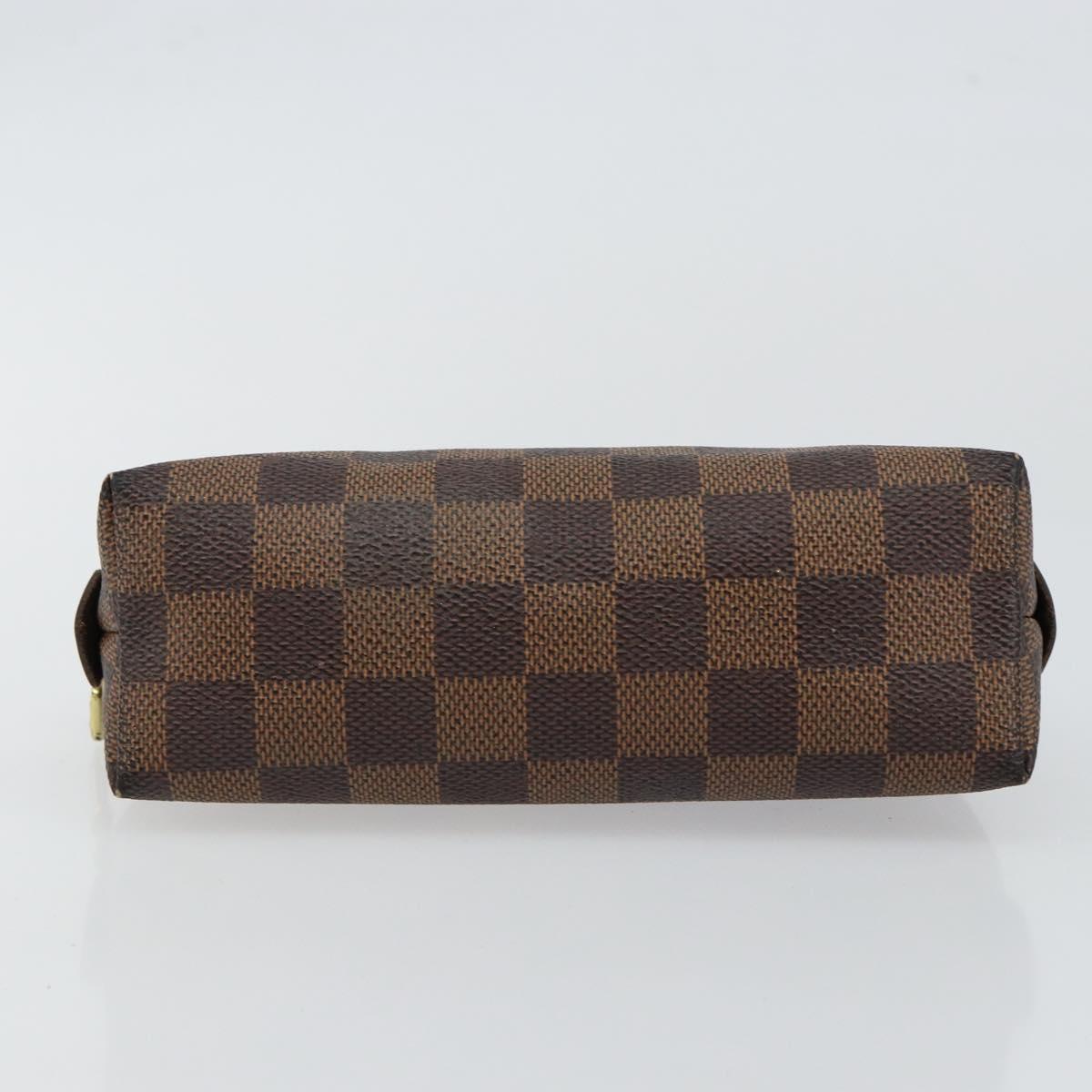 LOUIS VUITTON Damier Ebene Pochette Cosmetic PM Pouch N47516 LV Auth hk3158