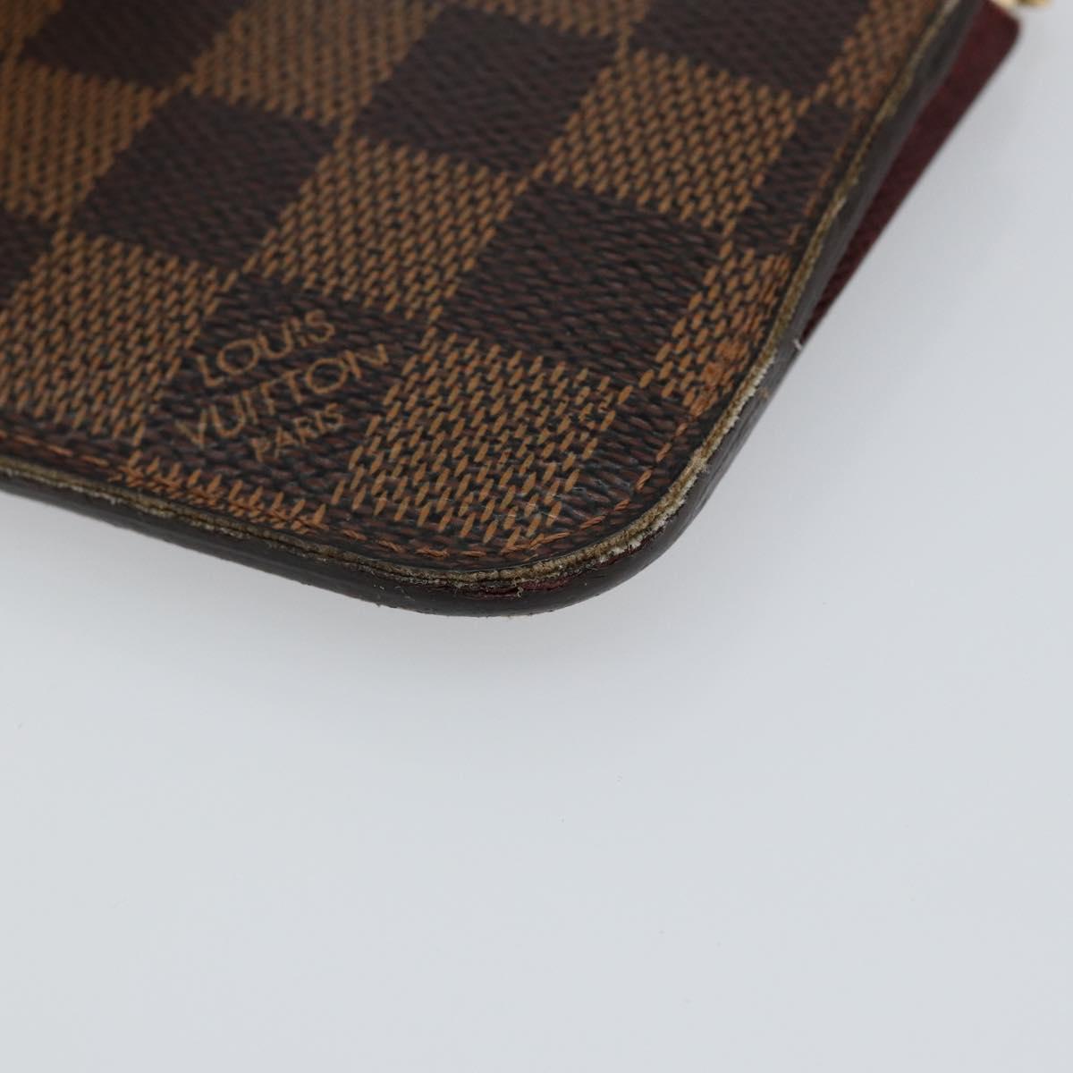 LOUIS VUITTON Damier Ebene Pochette Cles NM Coin Purse N63094 LV Auth hk3159