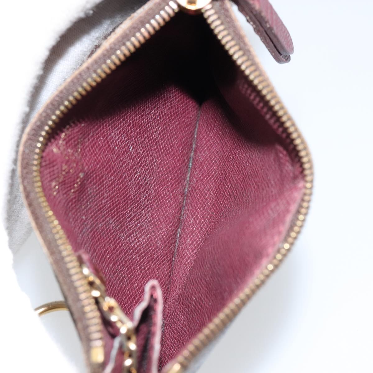 LOUIS VUITTON Damier Ebene Pochette Cles NM Coin Purse N63094 LV Auth hk3159