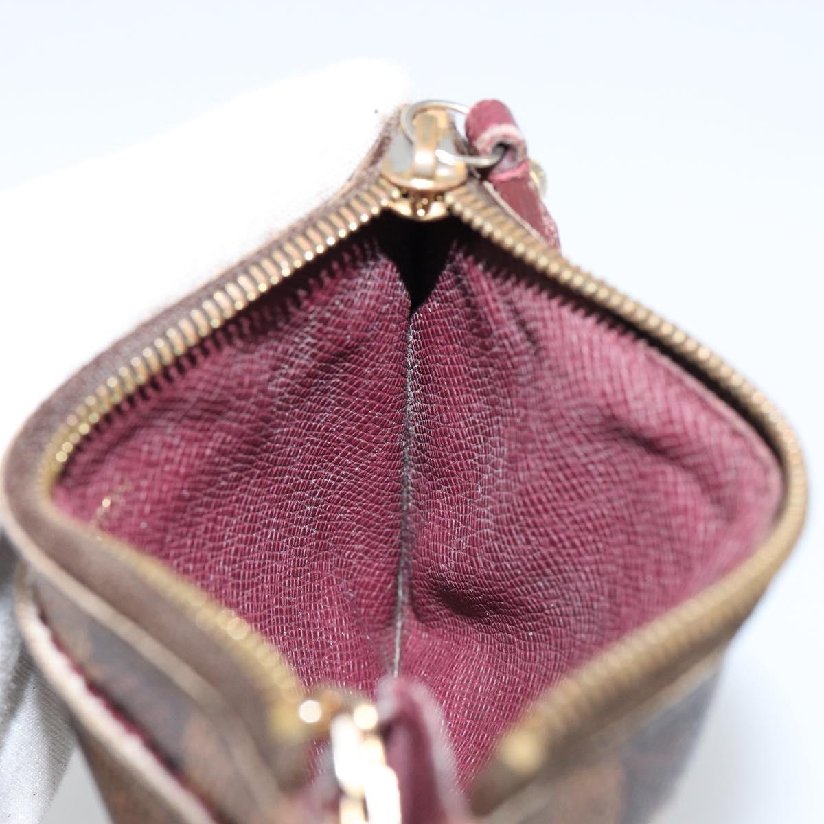 LOUIS VUITTON Damier Ebene Pochette Cles NM Coin Purse N63094 LV Auth hk3159