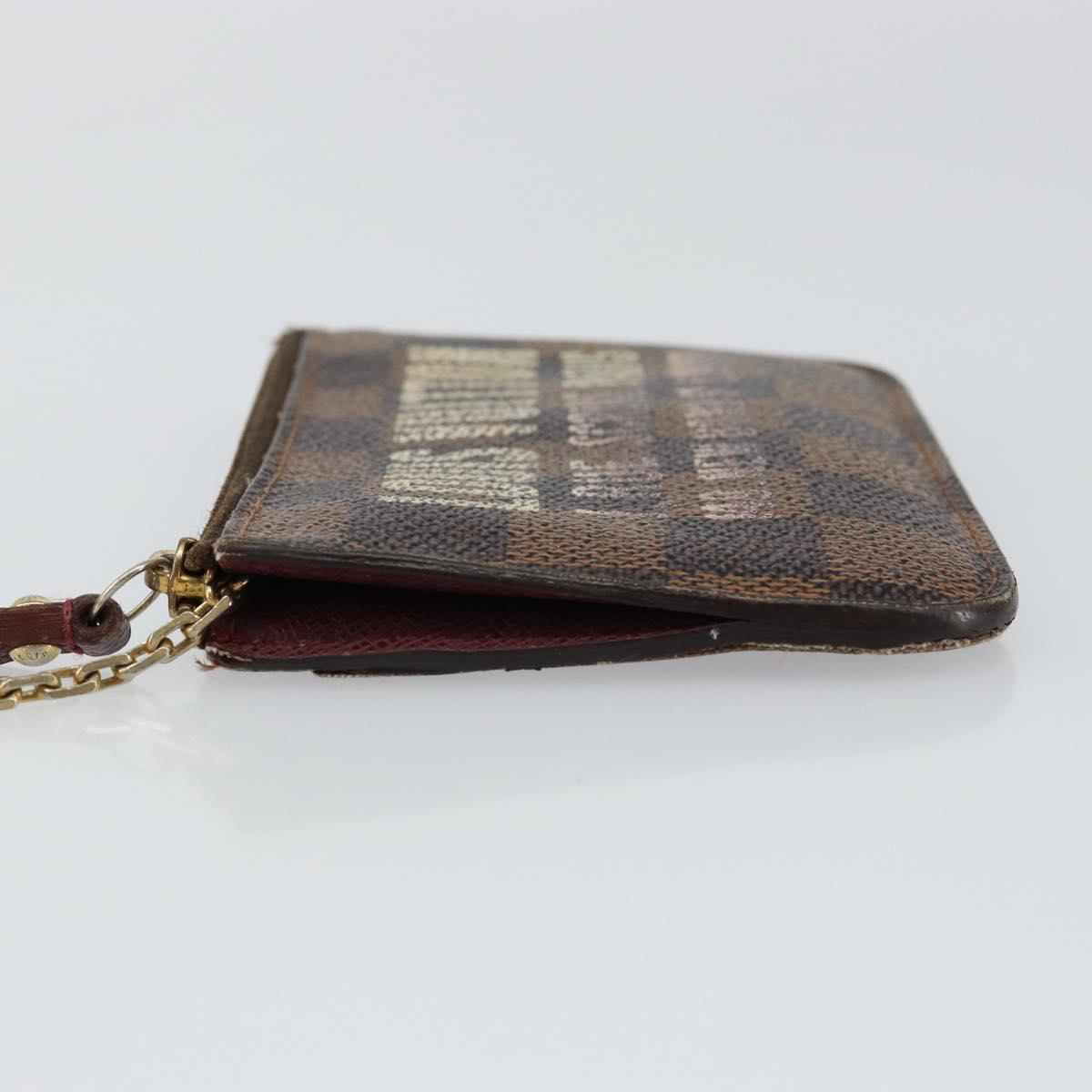 LOUIS VUITTON Damier Ebene Pochette Cles NM Coin Purse N63094 LV Auth hk3159