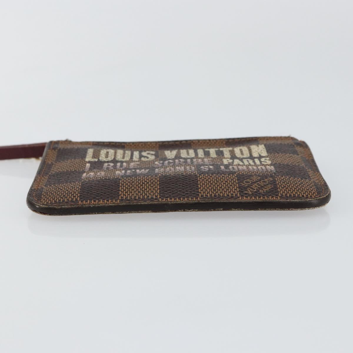 LOUIS VUITTON Damier Ebene Pochette Cles NM Coin Purse N63094 LV Auth hk3159