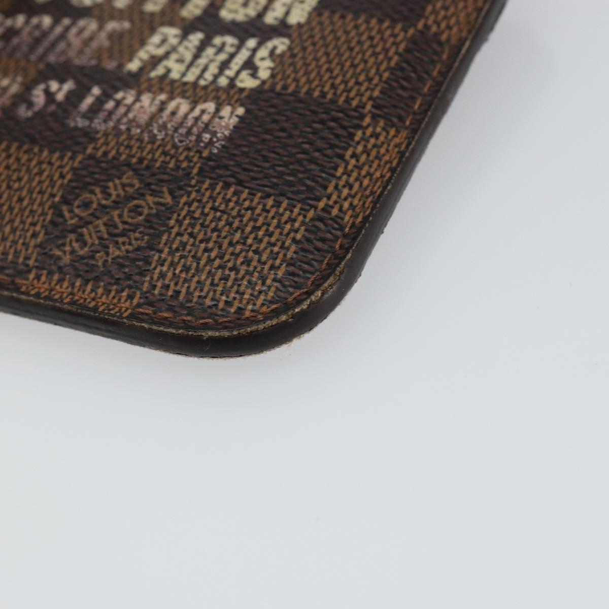 LOUIS VUITTON Damier Ebene Pochette Cles NM Coin Purse N63094 LV Auth hk3159