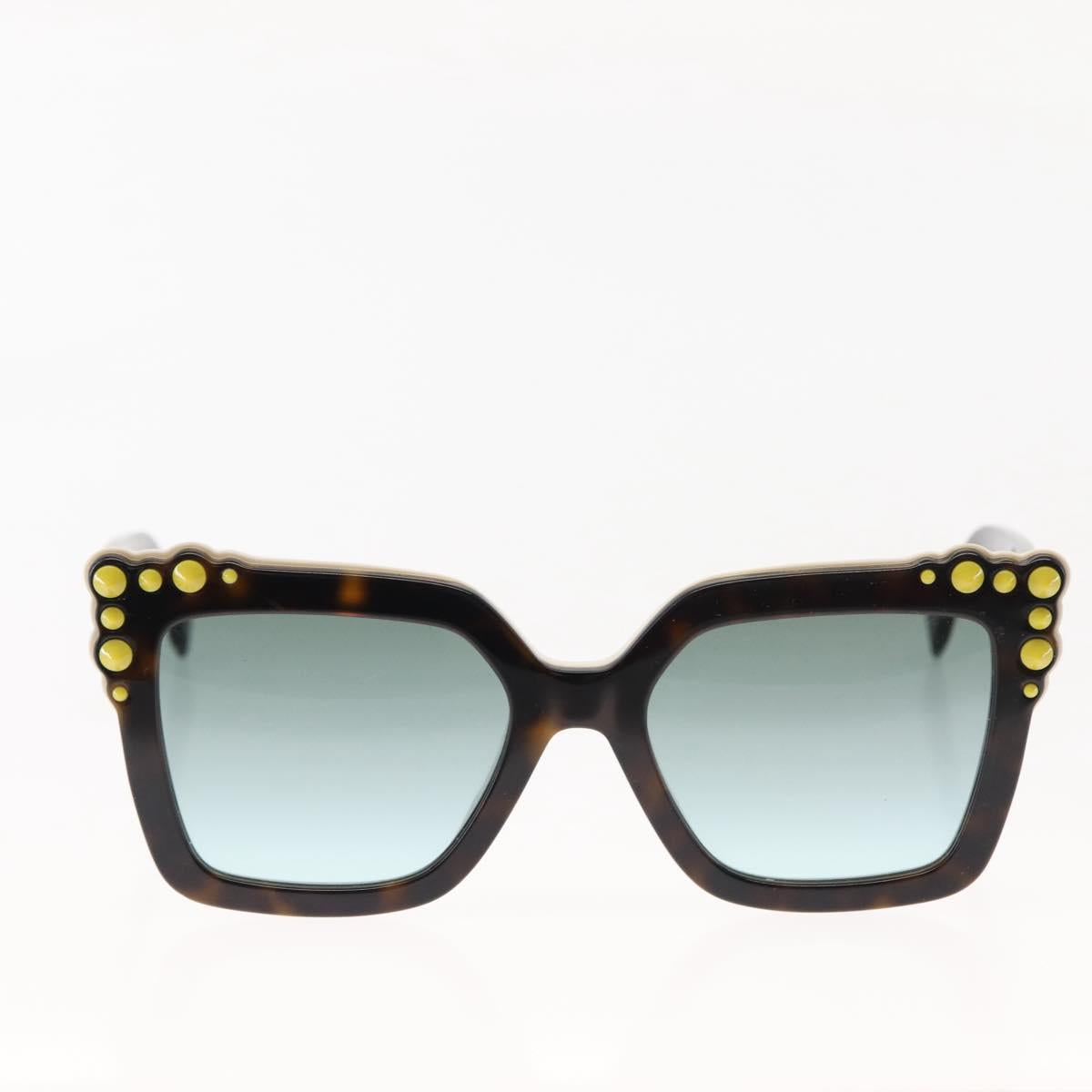 FENDI Sunglasses Plastic Brown C9KEQ Auth hk3162