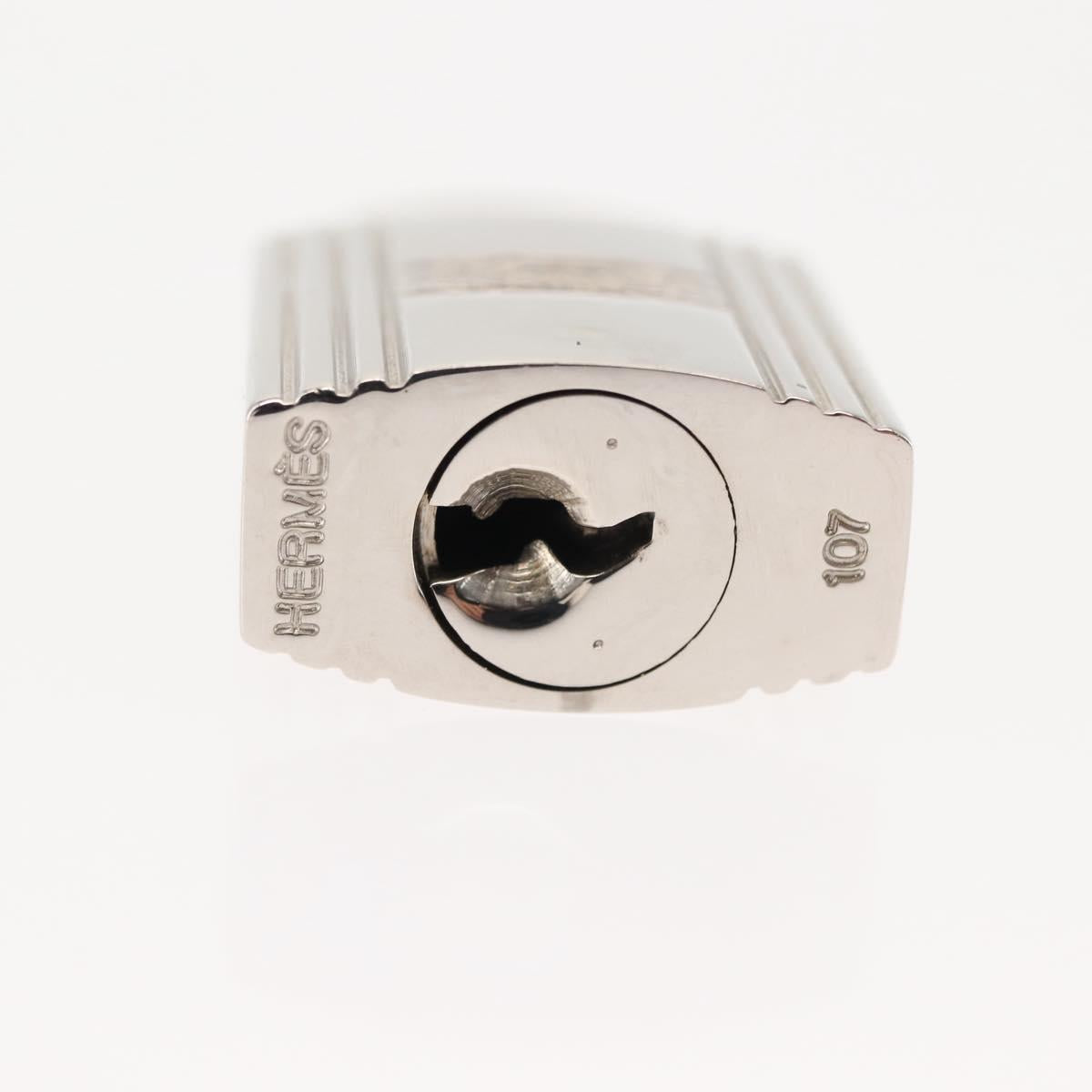 HERMES Cadena Padlock metal Silver Auth hk3166