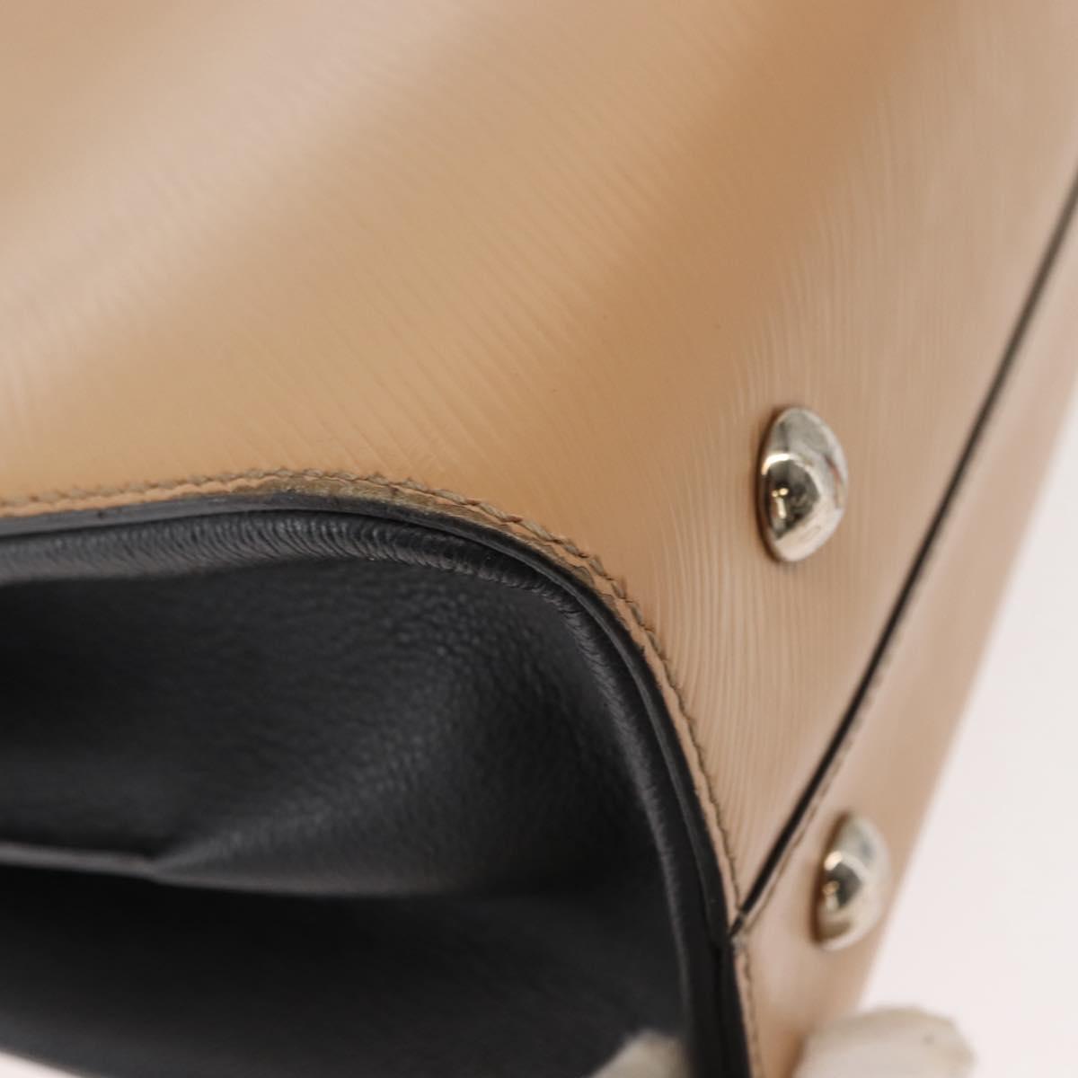 LOUIS VUITTON Epi Twisted Tote Bag Beige Black M51846 LV Auth hk3171