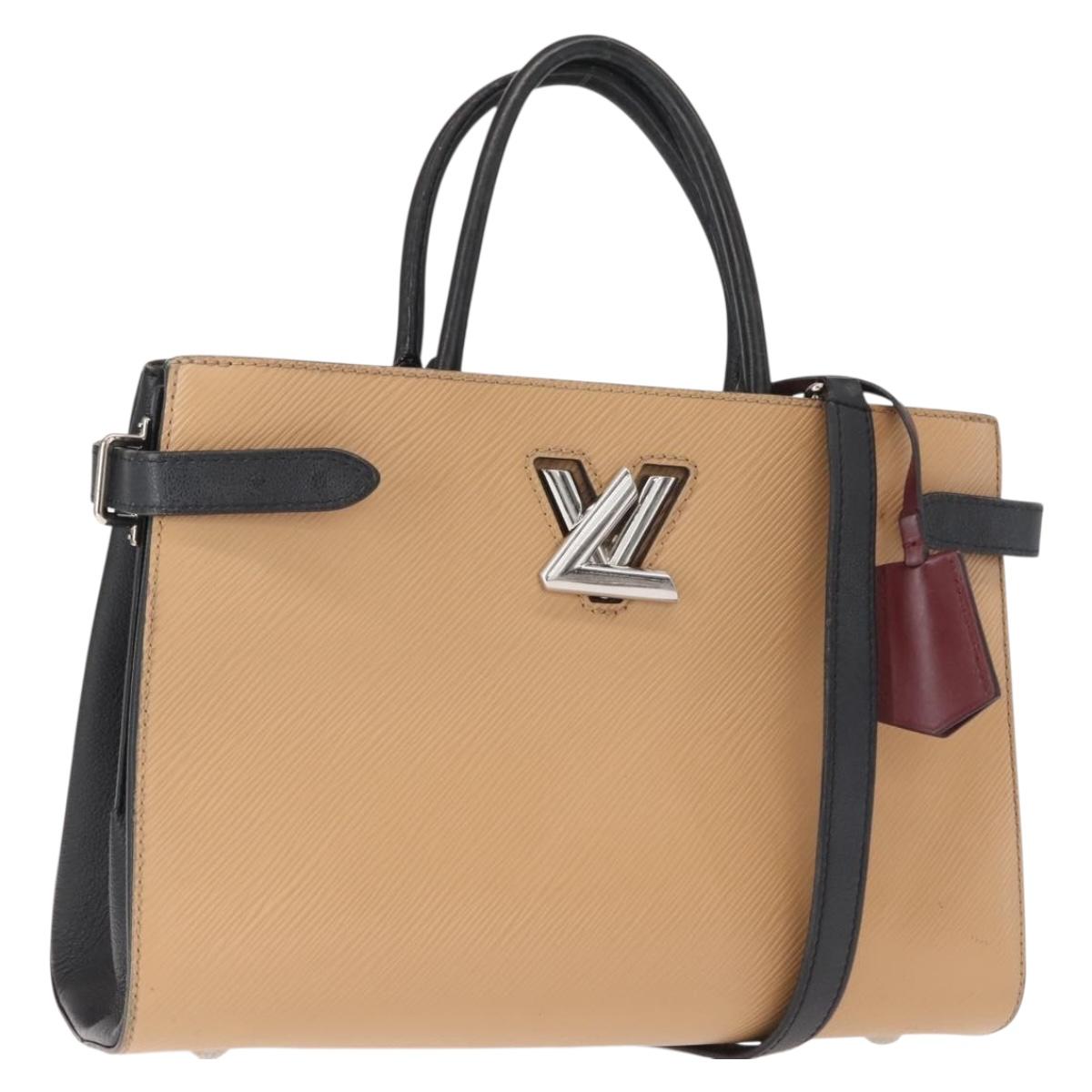 LOUIS VUITTON Epi Twisted Tote Bag Beige Black M51846 LV Auth hk3171