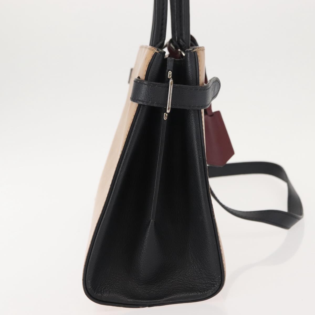 LOUIS VUITTON Epi Twisted Tote Bag Beige Black M51846 LV Auth hk3171