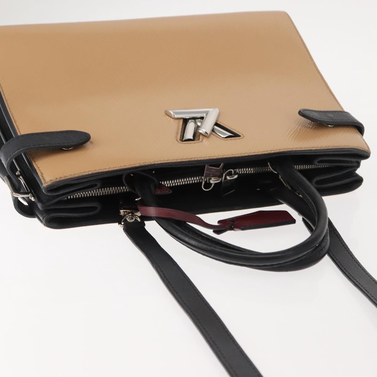 LOUIS VUITTON Epi Twisted Tote Bag Beige Black M51846 LV Auth hk3171