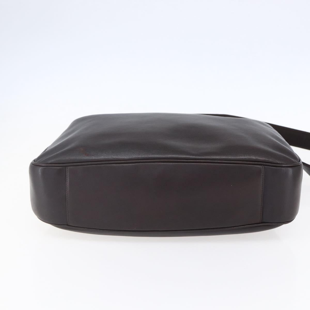 GUCCI Bamboo Shoulder Bag Leather 2way Black Gold 001 0166 1577 Auth hk3173