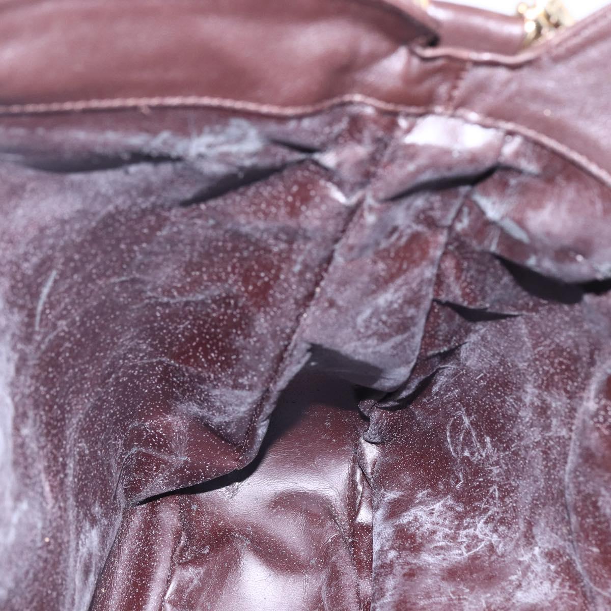 GUCCI Bamboo Shoulder Bag Leather 2way Black Gold 001 0166 1577 Auth hk3173