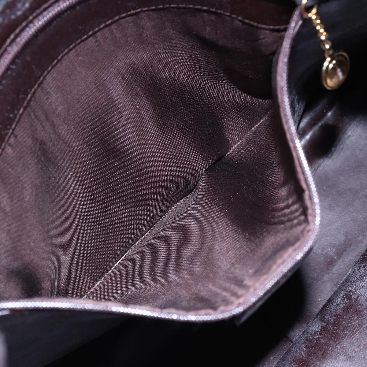 GUCCI Bamboo Shoulder Bag Leather 2way Black Gold 001 0166 1577 Auth hk3173