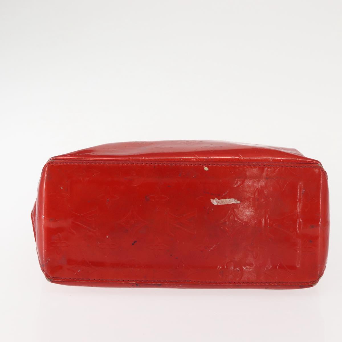 LOUIS VUITTON Monogram Vernis Reade PM Hand Bag Rouge M91088 LV Auth hk3180