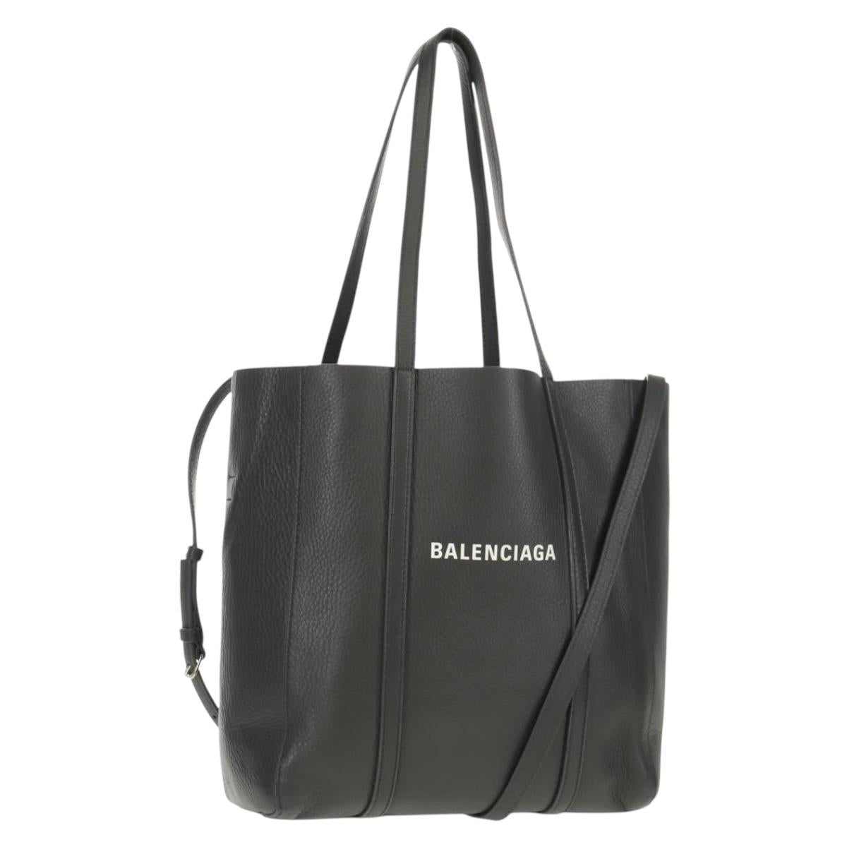 BALENCIAGA Everyday Tote XS Bag Leather 2way Gray Auth hk3191