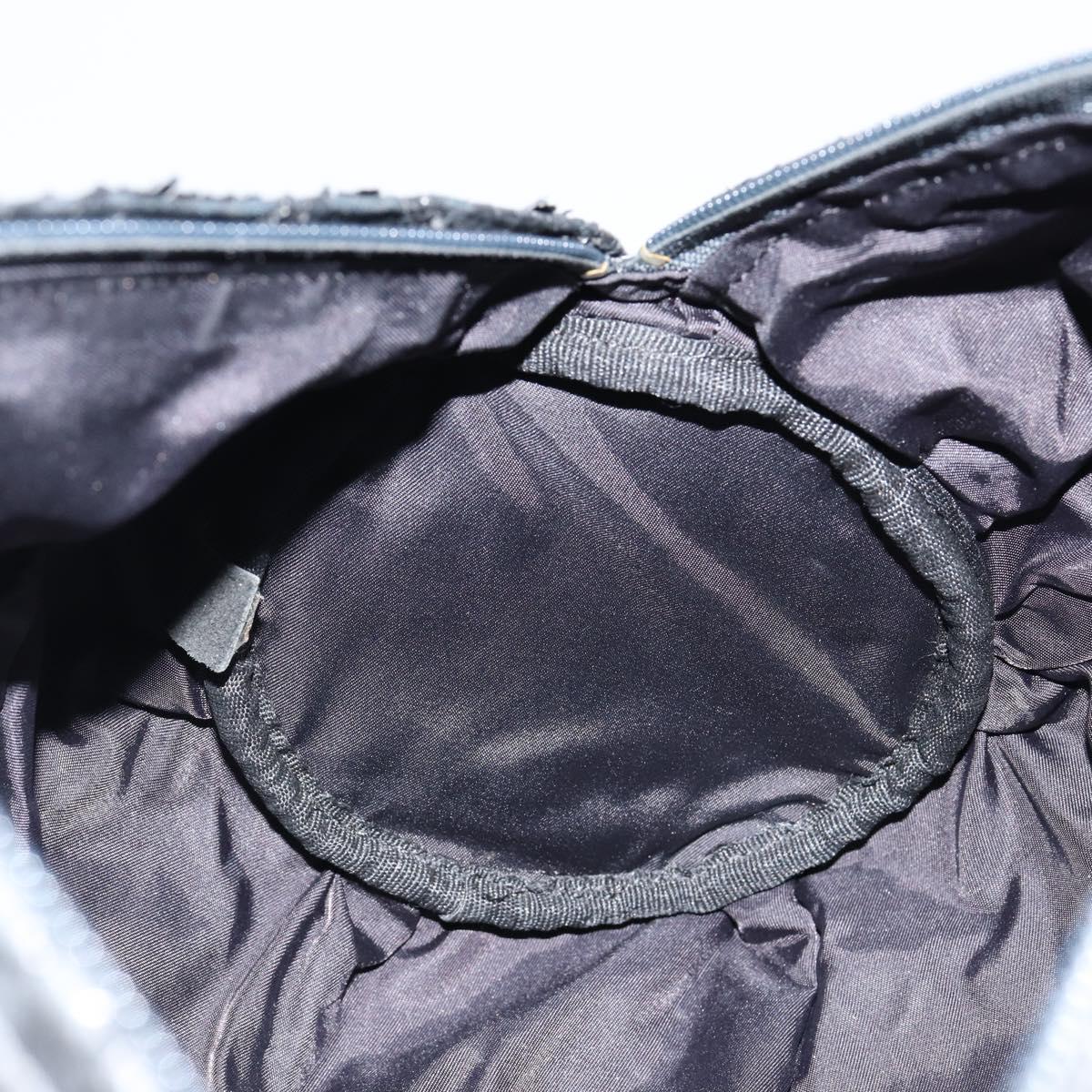 CHANEL Sports Hand Bag PVC Gray Silver CC Auth hk3194