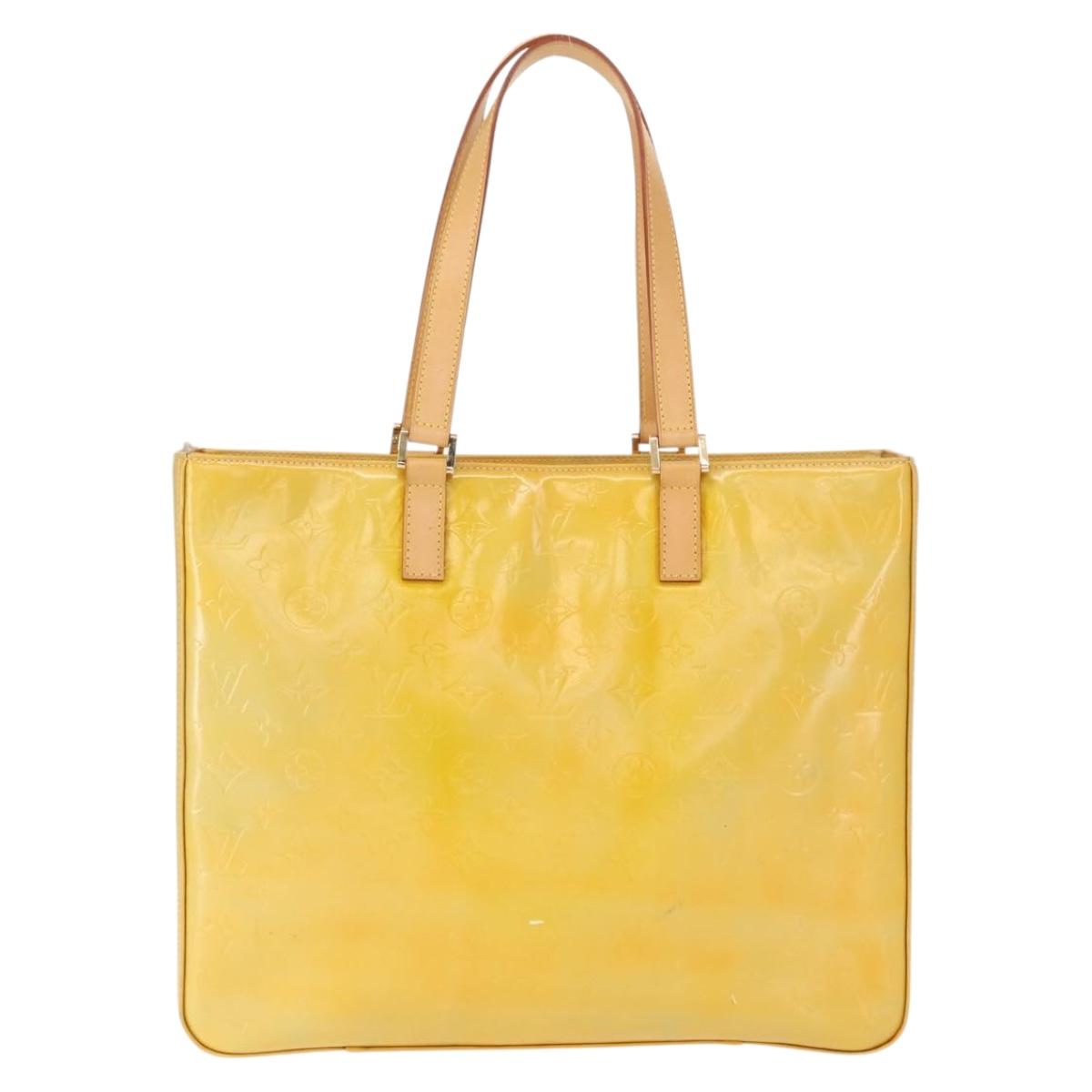 LOUIS VUITTON Monogram Vernis Columbus Tote Bag Gris M91028 LV Auth hk3200