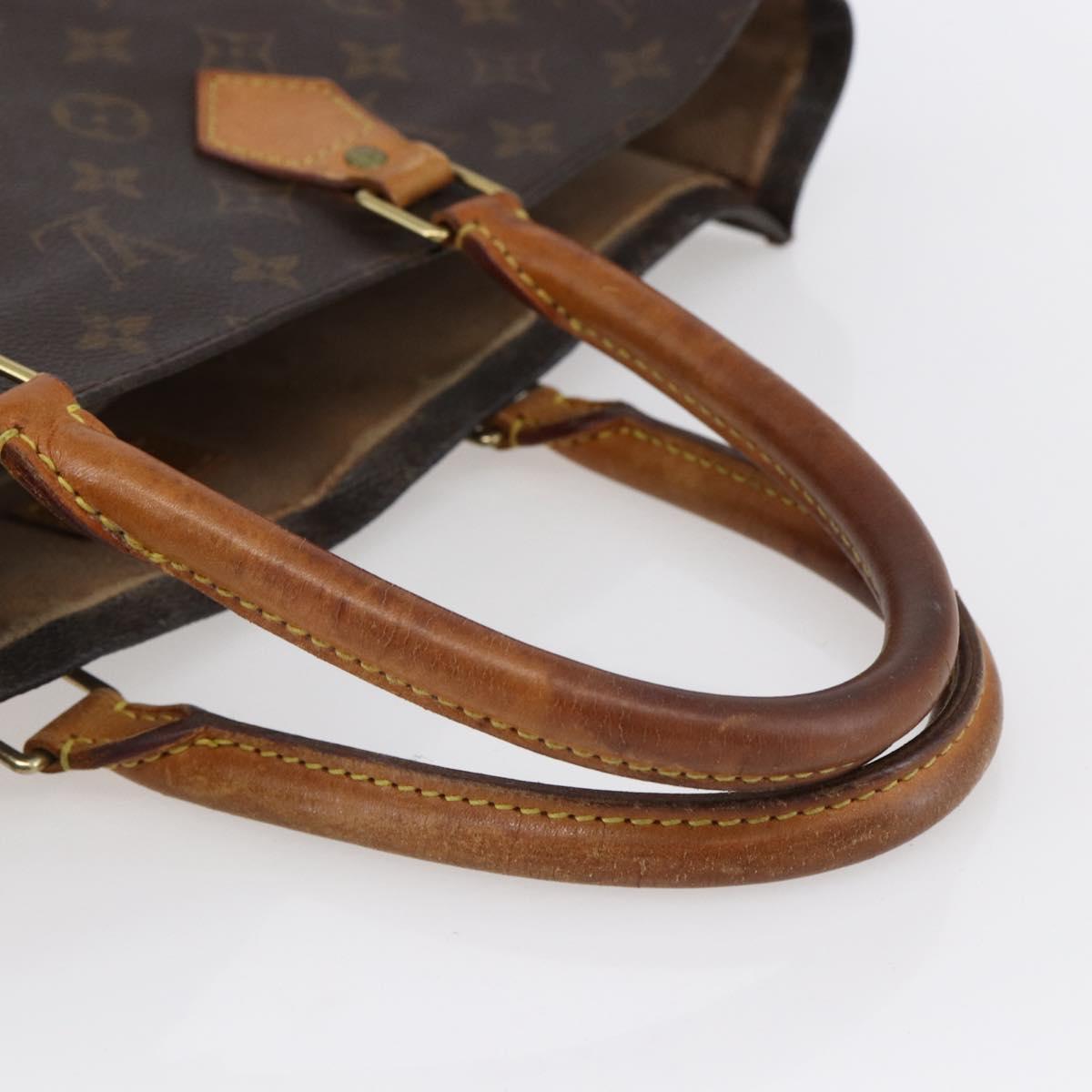 LOUIS VUITTON Monogram Sac Plat Hand Bag M51140 LV Auth hk3202