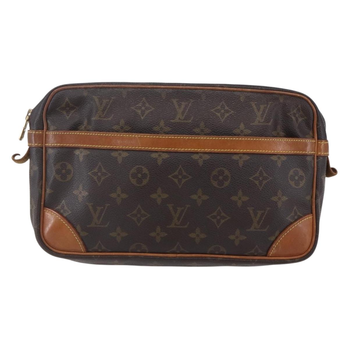 LOUIS VUITTON Monogram Compiegne 28 Clutch Bag M51845 LV Auth hk3210