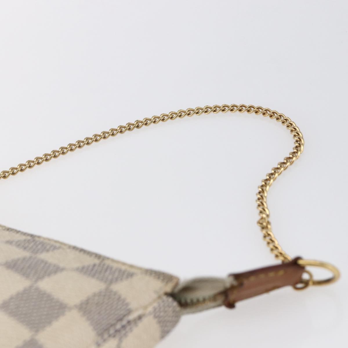 LOUIS VUITTON Damier Azur Mini Pochette Accessoires Pouch N63005 LV Auth hk3216