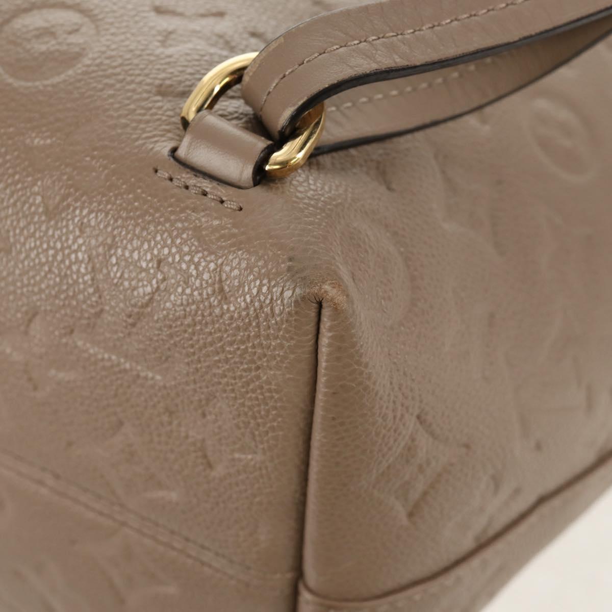 LOUIS VUITTON Monogram Empreinte Montsouris PM Bag Bronze M45410 LV Auth hk3223M