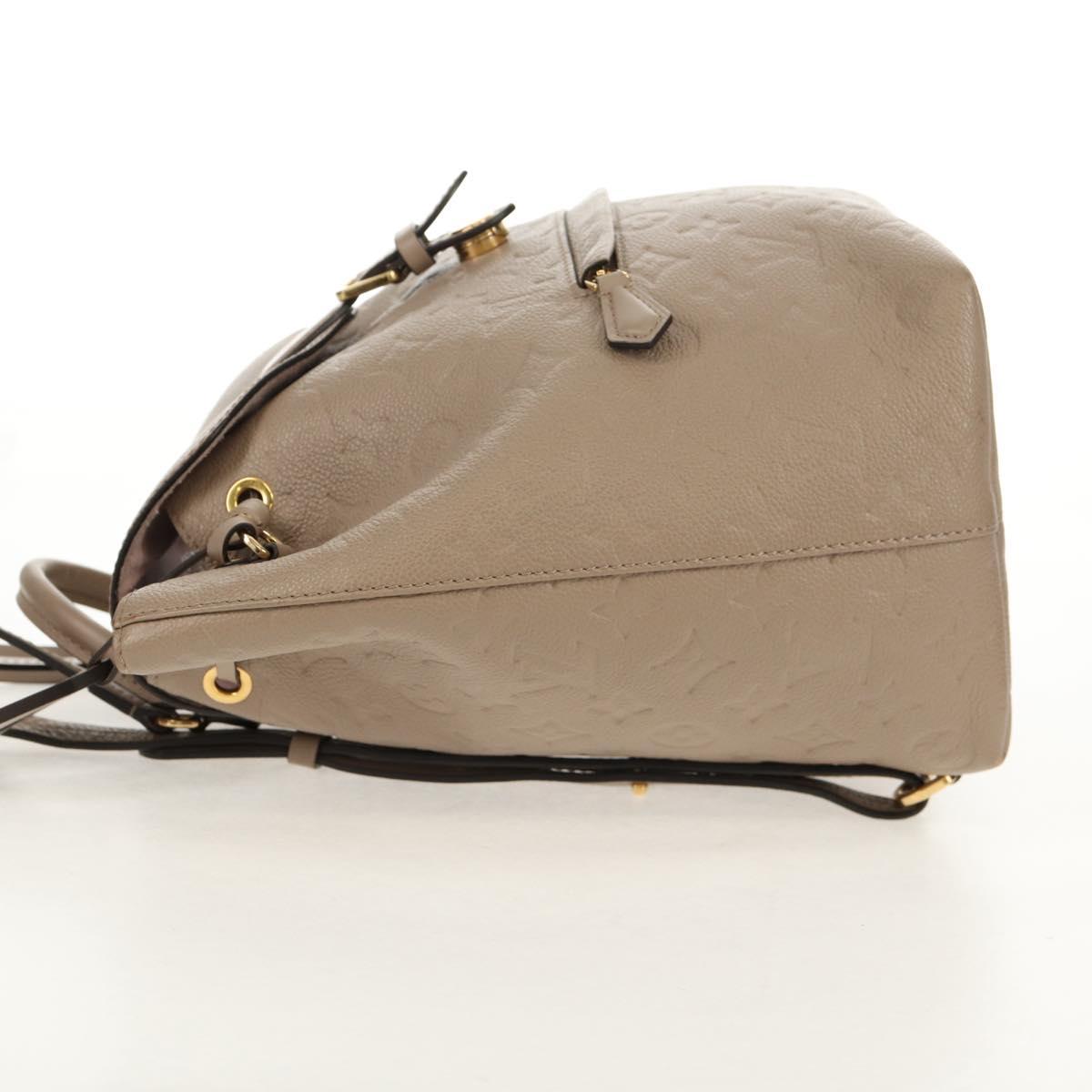 LOUIS VUITTON Monogram Empreinte Montsouris PM Bag Bronze M45410 LV Auth hk3223M